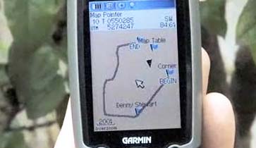 Указание ориентиров на местности в GPS-навигаторе