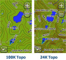 Масштаб карты GPS-навигатора