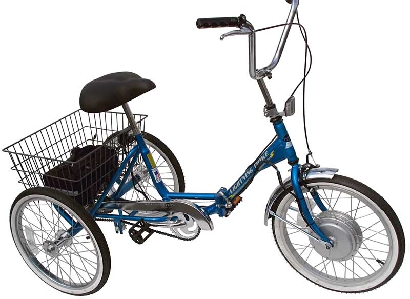 Трёхколёсный электровелосипед Worksman Port-o-Trike Lightning