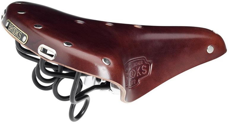 Кожаное седло Brooks B72 для велосипеда
