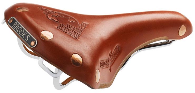 Кожаное седло Brooks Mandarin Swift LSP Bike Polo World Championships для велосипеда