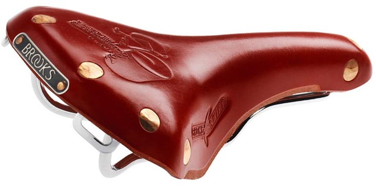 Кожаное седло Brooks Red Swift HBPWC Philadelphia для велосипеда