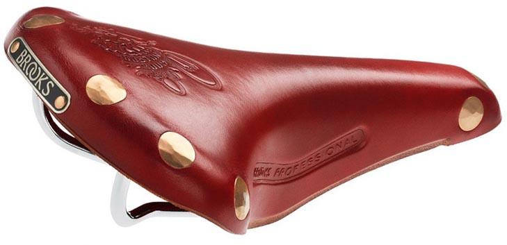 Кожаное седло Brooks Red Team Pro NACCC Boston для велосипеда