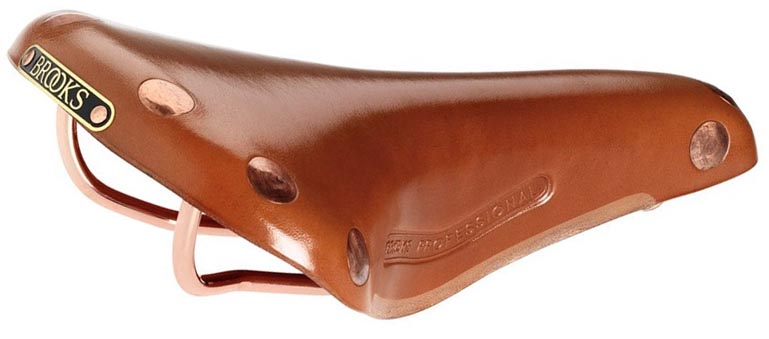 Кожаное седло Brooks Team Pro Copper для велосипеда