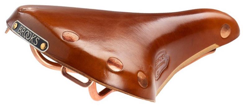 Кожаное седло Brooks Team Pro S Copper для велосипеда