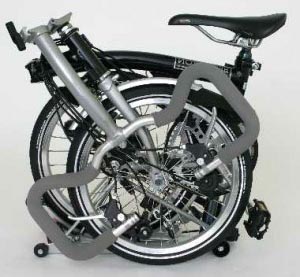 Велосипед Brompton в сложенном состоянии